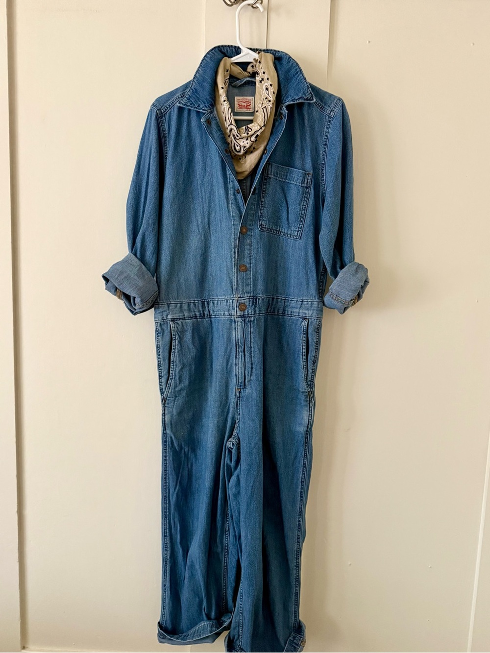 Levi's Blue Denim Coverall Jumpsuit